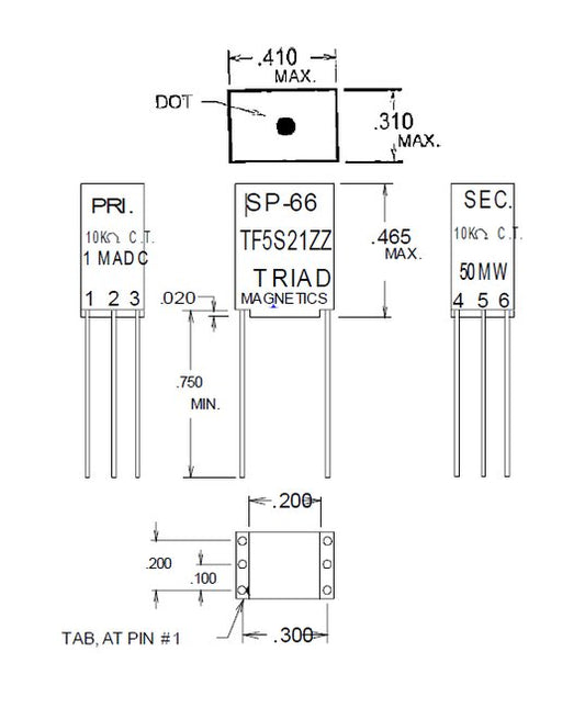 Red Spec Mini Audio Transformers - Image 1
