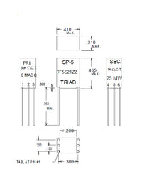 Miniature Audio Impedance Matching Transformers - Red Spec