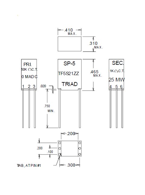 Miniature Audio Impedance Matching Transformers - Red Spec - Image 1