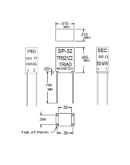 Miniature Audio Impedance Transformers - Red Spec - Image 1