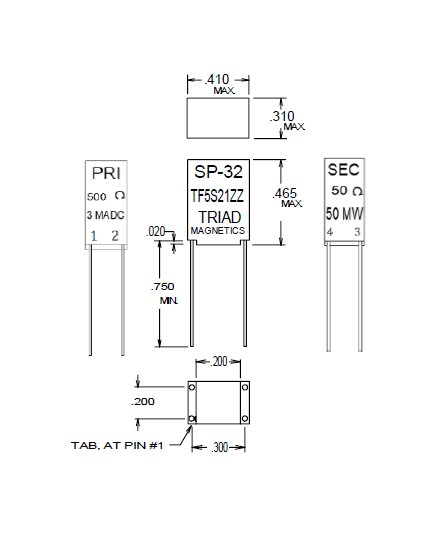 Miniature Audio Impedance Transformers - Red Spec - Image 1