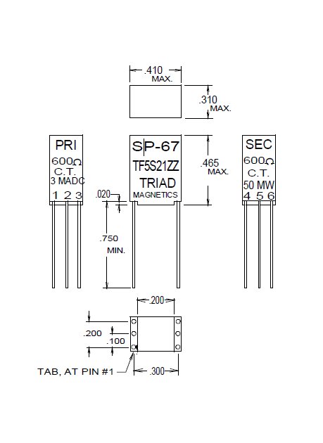 Miniature Audio Impedance Matching Transformers - Red Spec - Image 1