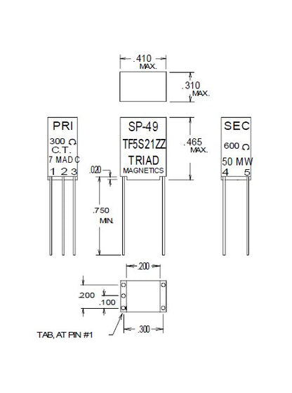Mini Audio Transformers - Red Mil-T-27E Spec - Image 1