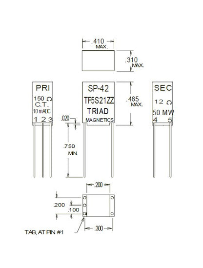 Miniature Audio Transformers - Red Spec - Image 1