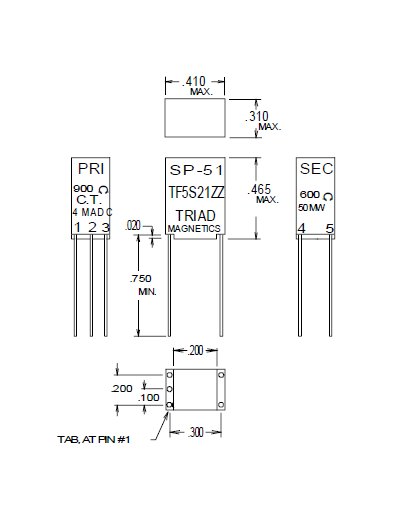 Miniature Audio Transformers - Impedance Matching Red Spec - Image 1