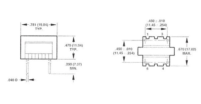 Telecom Data/Voice Coupling Transformer TY Series - Image 2