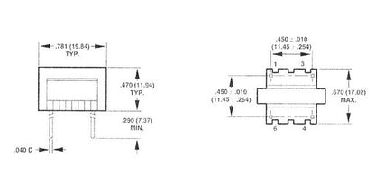 Telecom Data/Voice Coupling Transformer TY Series - Image 2