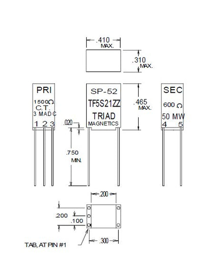 Miniature Red Spec Impedance Matching Transformers - Image 1