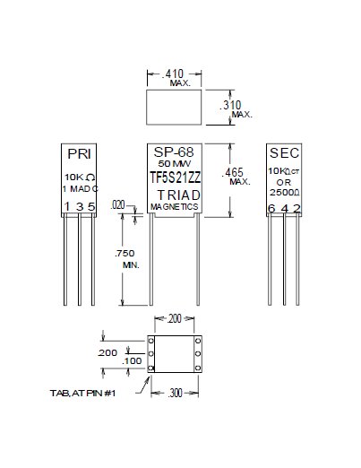 Miniature Audio Impedance Matching Transformers - Red Spec - Image 1