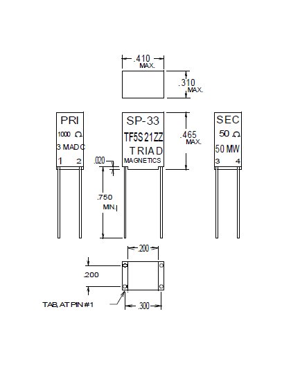 Miniature Impedance Matching Transformers - Red Spec - Audio Transformers - Image 1
