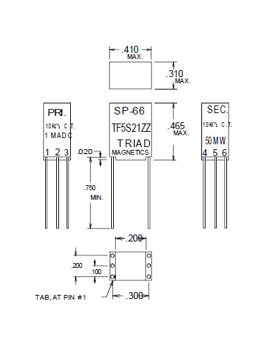 Miniature Audio Transformers - Red Spec - Image 1
