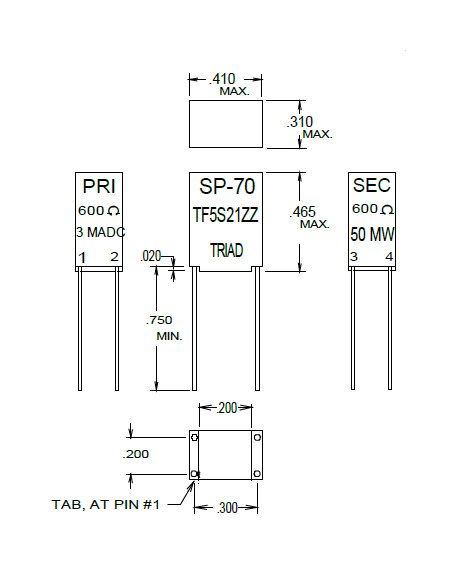 Miniature Impedance Matching Transformers - Red Spec for Audio Applications - Image 2