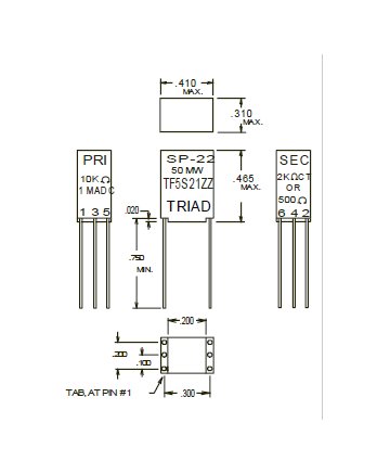 Miniature Audio Impedance Matching Transformers - Red Spec - Image 1