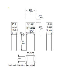 Miniature Audio Impedance Matching Transformers - Red Spec