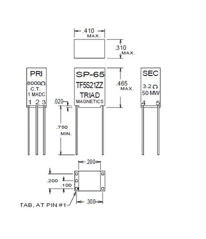 Miniature Impedance Matching Transformers - Red Spec | Audio Transformers - Image 1