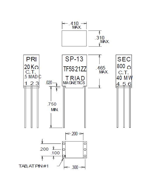 Red Spec Mini Audio Transformers - Image 1