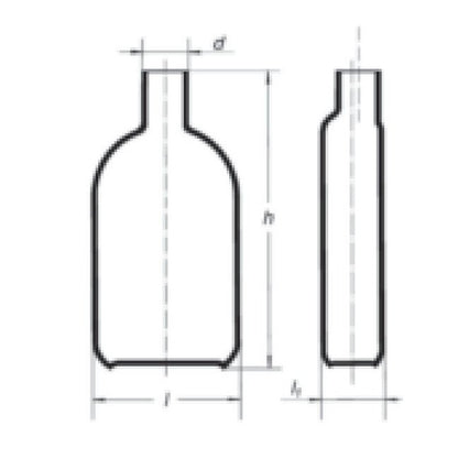 2000 mL Borosilicate Glass Side Neck Roux Culture Bottle - Image 2