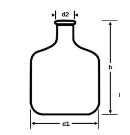 13000 mL Glass Solution Bottle with Stopper Type Closure - Image 2