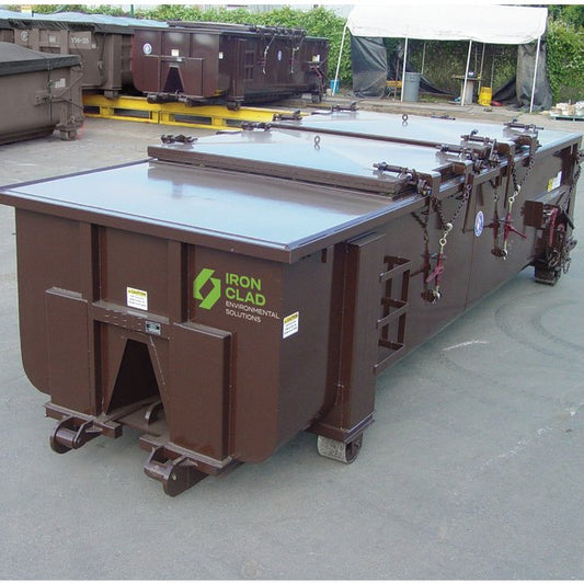 25 Yard Capacity Metal Lid Roll Off Box - Image 1
