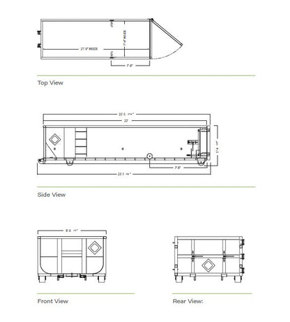 25 Cubic Yard Roll-Tarp Roll Off Boxes - Ironclad Environmental Solutions - Image 2
