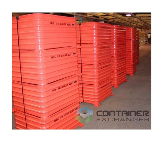 Heavy-Duty Stackable Corrugated Metal Bin - 38x32x23 in - Image 1