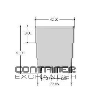 43x43x51 Reusable Bulk Plastic Pallet Container - Image 3