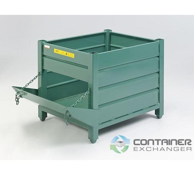 Container Exchanger 36x30x31 Metal Bulk Storage Bin with Parts Chute Gate - Image 2