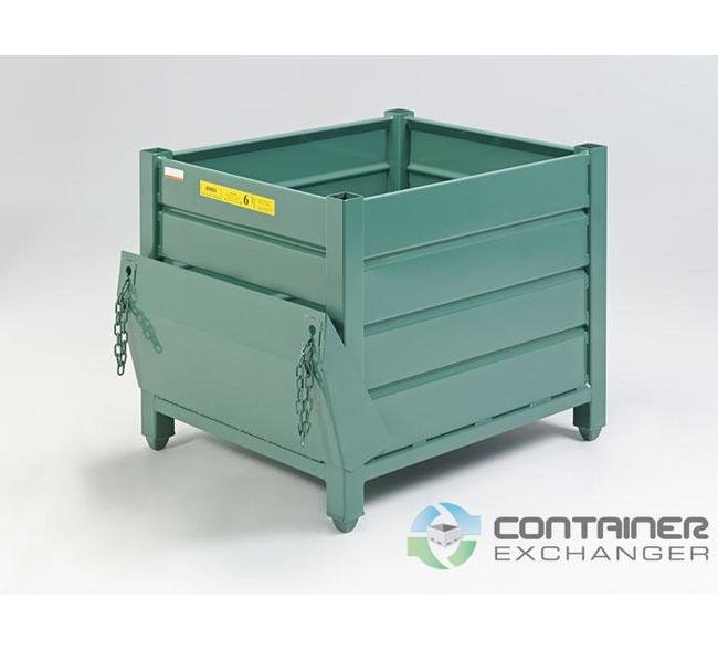 Container Exchanger 36x30x31 Metal Bulk Storage Bin with Parts Chute Gate - Image 3