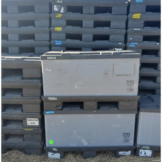 Collapsible Plastic Pallet Container - 46x24x26 in - Image 1