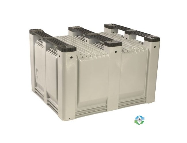 MacX 40x48 Solid Plastic Bulk Box Pallet Container - Image 1