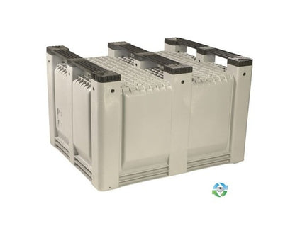 MacX 40x48 Solid Plastic Bulk Box Pallet Container - Image 1