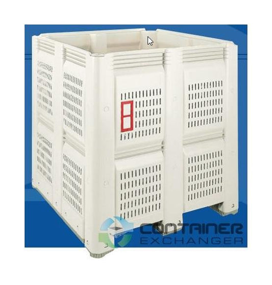 Rigid Bulk Plastic Pallet Container - 48x48x52 Inch - Image 1