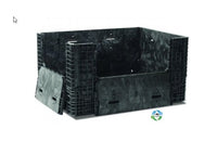 Collapsible Bulk Plastic Pallet Container, 64x48x34 in