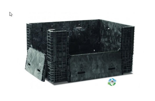 Collapsible Bulk Plastic Pallet Container, 64x48x34 in - Image 1