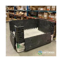 Collapsible Plastic Pallet Container with Drop Doors - 62x48x34 in