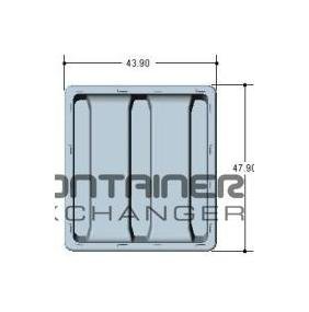 Reusable Bulk Shipping Pallet Container - 47x43x36, FDA Approved - Image 1