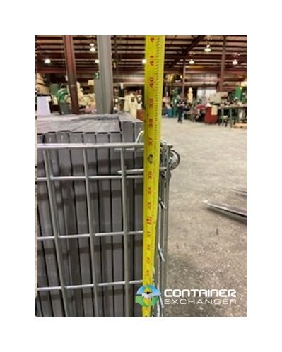 Heavy-Duty Collapsible Wire Basket with Drop Gates - Image 1