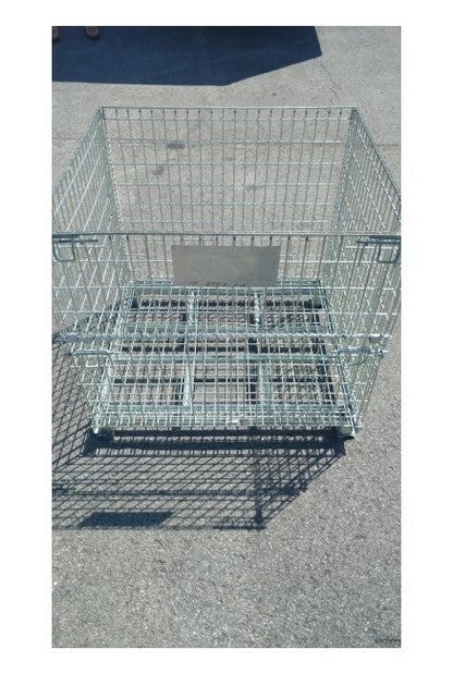 Heavy-Duty Collapsible Wire Basket with Drop Gates - Image 3