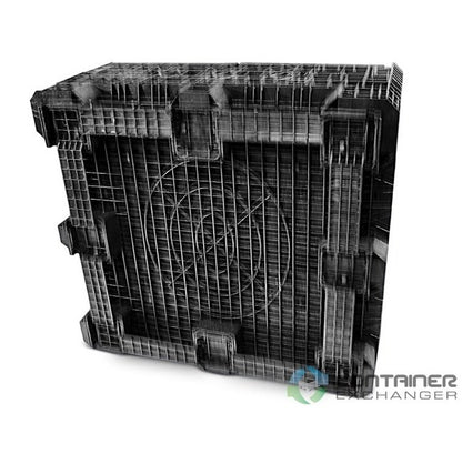 Collapsible Black Plastic Pallet Container - 45x48x42 in - Image 1