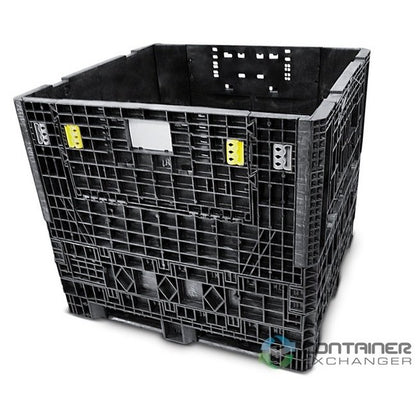 Collapsible Black Plastic Pallet Container - 45x48x42 in - Image 2