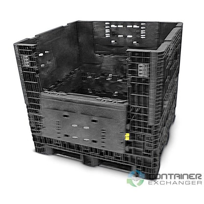 Collapsible Black Plastic Pallet Container - 45x48x42 in - Image 3