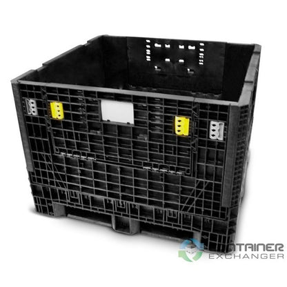 Collapsible Bulk Pallet Container with 2 Drop Doors - 48x45x34 in, 2000lb Capacity - Image 2