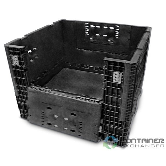 Collapsible Bulk Pallet Container with 2 Drop Doors - 48x45x34 in, 2000lb Capacity - Image 3