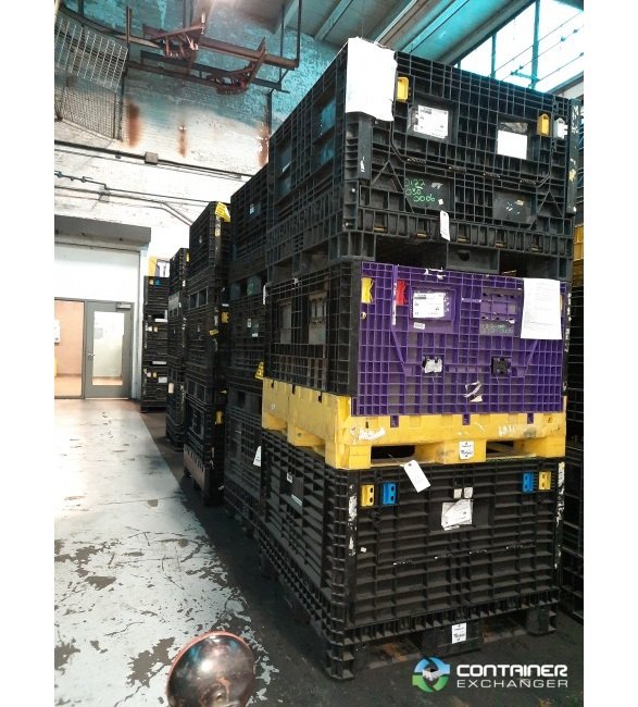 Collapsible 45x48x34 Pallet Container with 2 Drop Doors - Image 1