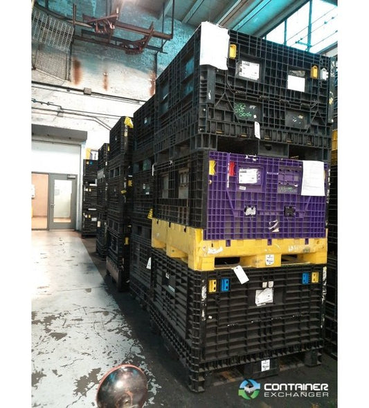 Collapsible 45x48x34 Pallet Container with 2 Drop Doors - Image 1