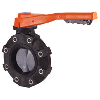 BYV Series Butterfly Lugged Valves - PVC, 4", Lever Operated