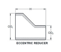 1 1/2 x 3/4 Inch Schedule 40S ER Buttweld Reducer