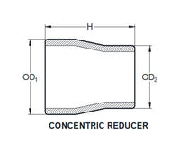 10x6 Schedule 80S Buttweld Reducer - Core Pipe Products
