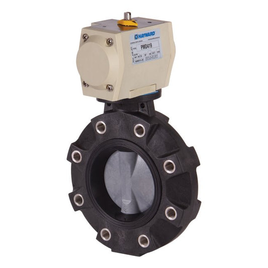 Hayward BYV Series Butterfly Lugged Valves - Actuation Ready 4 inch PVC - Image 1