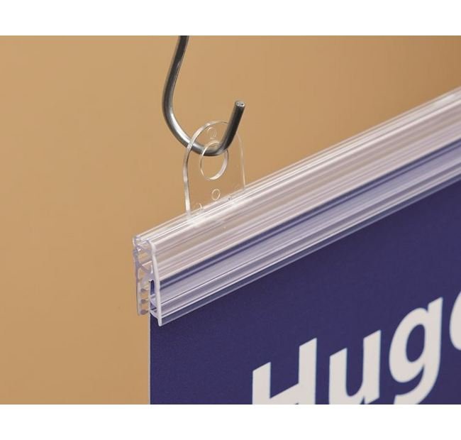 24" Clear Gripper Apollo Banner Hanger - Ceiling Systems Accessory - Image 1